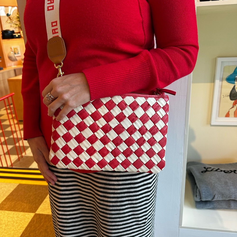 NWT Clare V. Woven Flat Clutch with Tabs - Picture 5 of 9